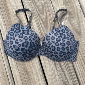 Victoria's Secret Blue Leopard Print Bra